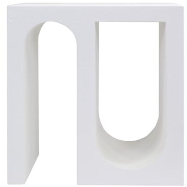 Rebecca Mobili Nachttisch für Schlafzimmer, Beistelltisch für Wohnzimmer, Weiß MDF, Moderner Stil – Maße HxBxT: 55 x 50 x 26 cm – Art. RE7275