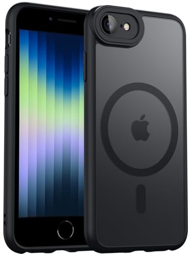 Yisica Magnetisch Hülle für iPhone SE 3/2 (Modello 2022/2020), iPhone 8/7 Hülle, Matt Handyhülle Kompatibel mit MagSafe, Mattierte Durchscheinende Rückseite Schutzhülle Handyhülle für iPhone SE