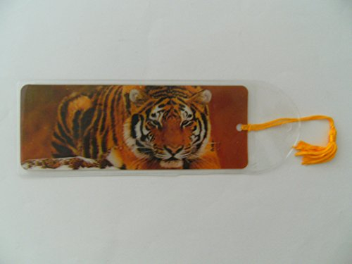 1x 3D Lesezeichen Tiger 15x5cm Tiere Wackelbild Wackelkarte Buchzeichen Bookmark Bücher Buch