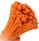 100x Strong Quality Orange Cable Ties 300mm x 7.6mm - Heavy Duty Heat & Cold Resistant Zip Ties