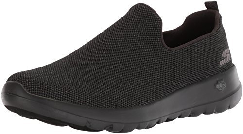 Skechers Herren Go Walk Max Modulating Sneaker, Schwarz gestrickt, 44.5 EU X-Weit