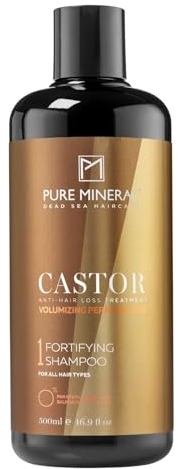 Pure Mineral - Shampoo mit Rizinusöl - Kräftigend und reparierend für schwaches Haar - Omega-9 - Ohne Sulfate, Parabene, Petrolate - 500ml