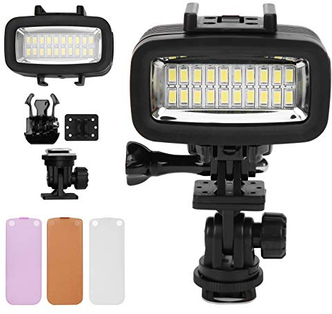 VBESTLIFE LED Tauchlicht, 40m Unterwasserfotografie Fülllicht wasserdichte Tauchkamera LED Videolicht 5500K