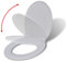 Ksodgun Toilettensitz mit Absenkautomatik WC-Sitz Klodeckel Toilettendeckel Oval Weiß - Mit Soft-Close-Funktion/Absenkautomatik