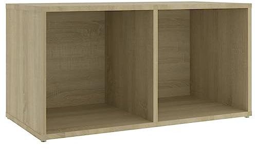 vidaXL Meuble TV, Armoire de Télévision, Meuble Télé de Salon, Armoire de Rangement Salle de Séjour Intérieur, Moderne, Chêne Sonoma Bois d’Ingénierie