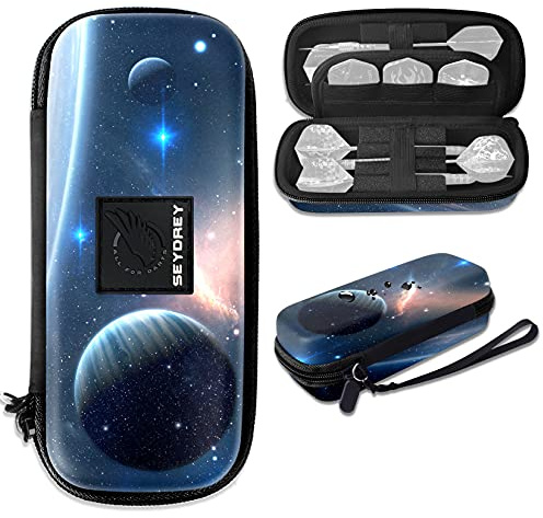Seydrey Dart Tasche Dartpfeile Dart Zubehör für 6 Stück Dartpfeile mit Kunststoffspitze Dart Hülle für Dartpfeile Metallspitze