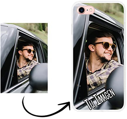 Kartoon Kase Funda Personalizada Transparente Antideslizante para Iphone 7 8 SE 2020 con Dibujo Texto Flexible de Poliuretano Termoplástico