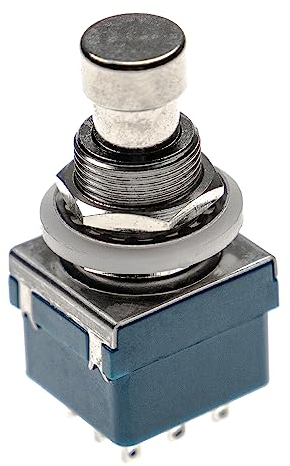vhbw 3PDT Foot Switch Guitar compatible with Electro-Harmonix Guitar Effect Accessories - Foot Switch, Blue, Silver