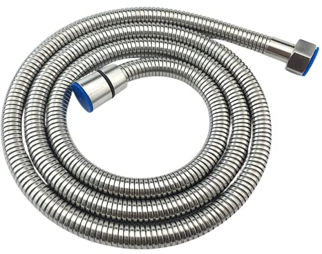 Duschschlauch 200cm mit doppeltem Verdrehschutz. Edelstahl 304 Brauseschlauch extrem flexibel, verdrehsicher, mit Knickschutz -flexibler und knickfester universelles G ½” Anschlussmaß