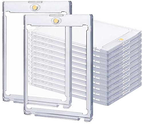 SWAWIS 10 Stück Magnetic Card Holder 35PT Karten Rahmen Kartenhalter Sammelkarten UV-Schutz Kartenhüllen Schutzhüllen