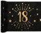 PAINT IT EASY Tischläufer Happy Birthday 18, Schwarz-Gold, 30cm x 5m