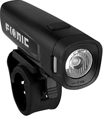 FIONIC® Bright F 40 USB C, Fahrradlicht Vorne, Fahrradbeleuchtung mit 2 Leuchtmodi, 40 LUX, Fahrradlampe USB, StVZO zugelassen, IPX5 wasserdicht Schwarz