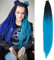 24 Ombre Dreadlocks Extensions Single Ended 15 Strands/Pack Black to Blue Soft Synthetic Faux Dreads Reggae Crochet Braided Dread Extensions