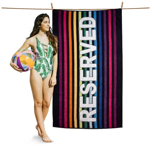 GC GAVENO CAVAILIA Strandtuch, 500 g/m², extra großes Strandtuch, 100 x 180 cm, sandfrei, schnell trocknend, leicht, Yoga- und Schwimmhandtuch