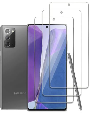 3 Piezas Protector de Pantalla para Samsung Galaxy Note 20, Ultra HD Cristal Templado, 9H Dureza, Anti Arañazos, Sin Burbujas, Antihuellas, Ultra Resistente