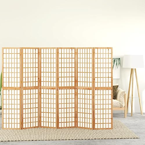 Home Items, faltbarer 6-teiliger Raumteiler, japanischer Stil, 240 x 170 cm, passend für Möbel