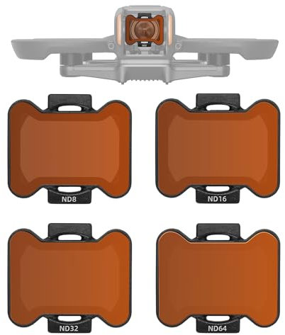 ND Filter Set für Avata 2 4 stück Filter ND8, ND16, ND32, ND64 Polarisator Neutraldichte Drohne Objektivfilter Filter Linsenschutz Zubehör für DJI Avata 2