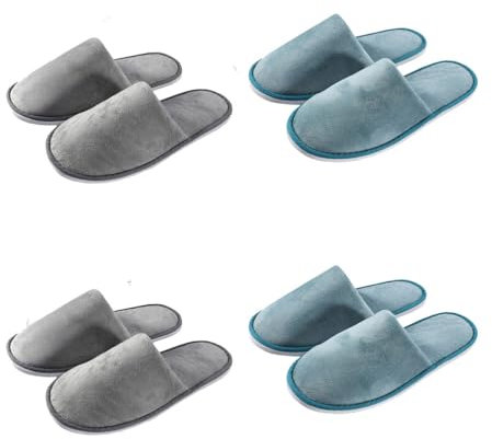 Teceyfeet Set di 4-6 Paia di Pantofole da Casa Invernali ed Estive - Ciabatte Ospiti Lavabili - Scarpe Interne Casual per Uomo e Donna