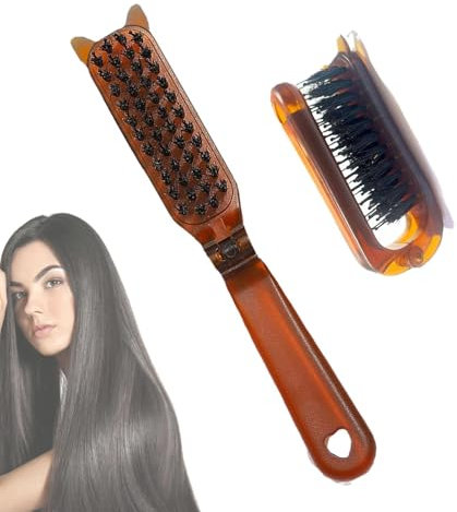 Faltbare Borstenbürste, Massage-Haarbürste, antistatischer Reise-Haarkamm, tragbare Borstenhaarbürste, reisefreundlich für Zuhause und Reisen