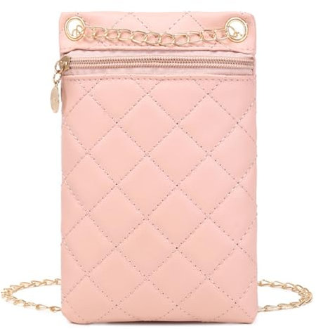 APMGONT Handy Umhängetasche Damen, Handytasche zum Umhängen Klein PU Leder Tasche Damen Handy Crossbody Tasche Multifunktionale Handytasche Umhängetaschen Geldbeutel für Mädchen Frauen (Pink)