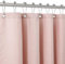 Duschvorhang Leinen mit Metall Duschvorhangringe Stoff Textil Badewannenvorhang Anti Schimmel Bad Vorhang Wasserdicht Badewanne Vorhang Schwerer Shower Curtain Badezimmer - 182 x 214cm (Rosa)