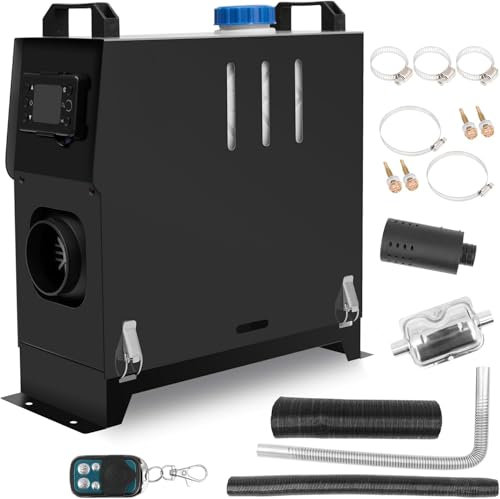 HALOYWB 5 kW/8 kW All-in-One-Dieselheizung, Standheizung mit LCD-Schalter und Fernbedienung, Standheizungsset für Wohnmobil, LKW, Boot, Bus, Autoanhänger (schwarz)