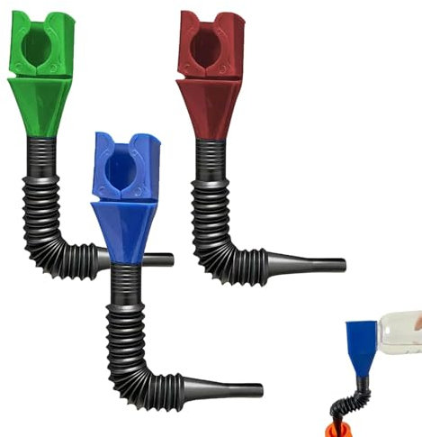3PCS Flexible Oil Filler Funnel, 2025 New Flexible Draining Tool Snap Funnel, Wide Mouth Refueling Funnel, Retractable Auto Fuel Funnel Wide Mouth Petrol Pour Oil Tool for Household Uses (3PCS)