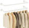 Yawinhe Tringle à Vêtements Murale 97cm, Portemanteaux Muraux, Porte Manteau Industriel, pour Salle de Bain, Vestiaire, Couleur Crème, 2-Pack, YMG002BW-2
