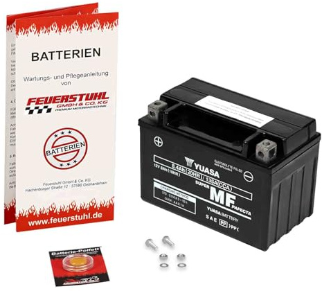 Batterie passend für Suzuki GSX-R 600 (K4 K5), 2004-2005 (WVB2), startklar | AGM, wartungsfrei, einbaufertig, auslaufsicher, Erstausrüsterqualität von Yuasa, inkl. 7,50€ Batteriepfand