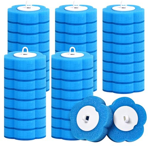 Newthinking Disposable Toilet Brush Head Refills, Disposable Toilet Cleaning System Bathroom Closestool Cleaning Wand Cleaner Pads Replacement Head, 42 Pack