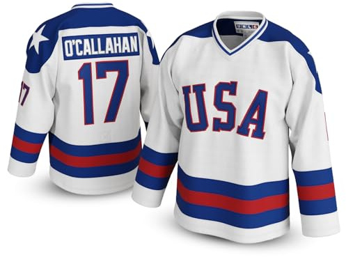 UNLC Jack O'Callahan #17 Miracle 1980 USA Olympic Hockey Jersey - Genähte Buchstaben, Erwachsenengrößen S-5XL