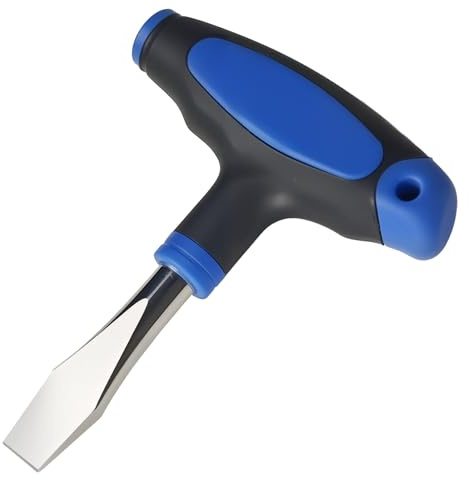 MCSDFN 10mm T Handle Flat Head Screwdriver with Ergonomic Handle Short Flathead Screwdriver for Slotted Screws, Used on Quick Release Plate Camera and Tripod Monopod