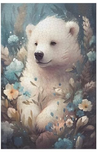 Jigsaw Puzzle Bear 1000 Piece for Adults & Kids Woodiness Puzzle Family 78×53cm