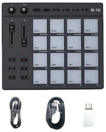 Flaroey B16 MIDI Keyboard Percussion Pad - für die Musikproduktions -DJ -Controller -Arrangeurin Einfach zu Bedienen Feine Verarbeitung