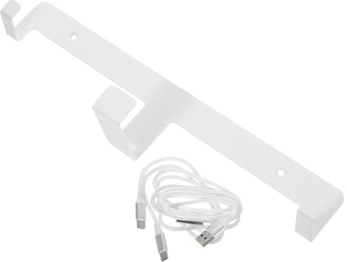 TOGEVAL VR Headset Wall Mount Holder Stand for Space-saving Display Bracket with Dual Usb-c Charging Port Stable Safety Design for Headset and Controller Storage