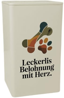 speecheese Pfote Dose 900ml für Leckerlis und Hundeknochen lustige AufbewahrungsDose 900ml mit Spruch für Tierfreunde