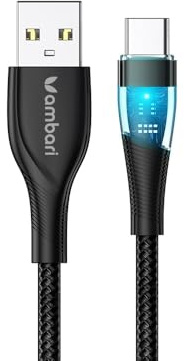 Ambari USB C Charger Cable 6.5FT/2M USB A to USB C Fast Charging Compatible with Samsung Galaxy S24 S23 S22 S21 S20 Note 10 9 8, HTC, LG, Google Pixel, Nintendo Switch
