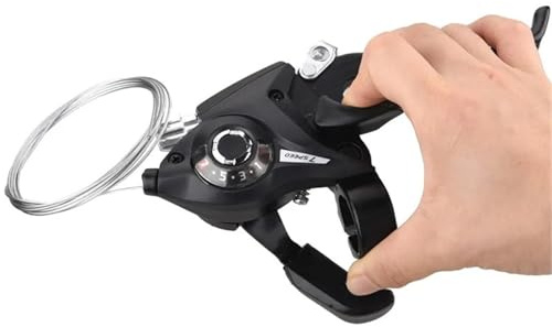 QIUYMGFG 1 par 3 7 8 velocidades Palanca de Cambios para Bicicleta Freno Pulgar Palanca de Freno MTB desviador de Bicicleta palancas de Freno de conducción(Only Right 8 Speed)