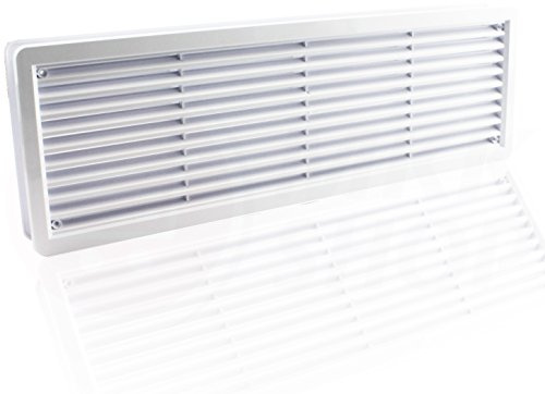 Lüftungsgitter Türlüftungsgitter Türgitter weiß braun Türlüfter Abluft Zuluft Gitter weiß 400 x 130 mm