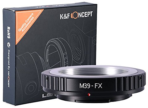 K&F Concept - Adattatore di montaggio per obiettivo Leica39 con attacco a vite SLR a Fuji X-Series X-Pro1 FX Fuji X Mount fotocamera Mirrorless come Fuji XT2 XT20 XE3 XT1 X-T2