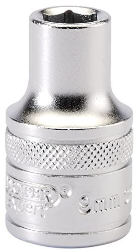 Draper 16597 1/2 Square Drive 6 Point Socket, 9mm Size