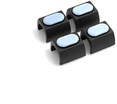 Design61 PTFE 4er Set für Freischwinger Stuhlgleiter Bodenschongleiter für Rundrohr Ø 24-25 mm Möbelgleiter Klemmschalengleiter Klemmgleiter