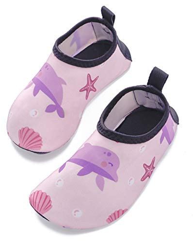 Zapatos de agua para niños pequeños y zapatos de playa para bebé (6-12 meses a 5-6 años), calcetines acuáticos antideslizantes para niños, zapatos de natación para niños, zapatos de natación para