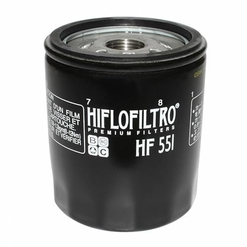 Hiflofiltro filtro olio per Moto-Guzzi 850 Breva, 940 Bellagio, 1100 California, 1200 Norge, 1200 Stelvio (76 x 90 mm) (hf551)