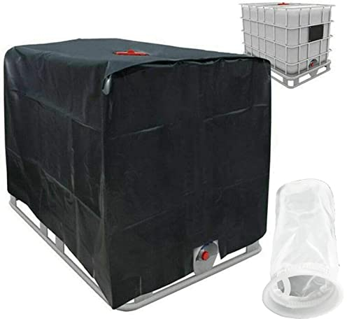 Copertura in lamina di protezione solare cappuccio con coperchio in nylon IBC filtro per serbatoio dell'acqua piovana 1000 L contenitore IBC nero