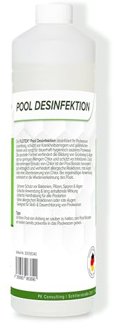 Flotex® Pooldesinfektion 2x1L - Flüssiges Algizid für Pool I Pool Algenvernichter mit Klareffekt | Algenvernichter Pool | Desinfizierendes Reinigungsmittel gegen Algen