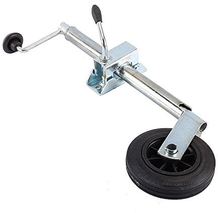lyrlody 35MM Wheel mit Schelle 100kg Teleskop-Stützrad für die meisten PKW Anhänger Wohnwagen