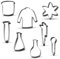 Science Chemisty Lot de 8 emporte-pièces en acier inoxydable