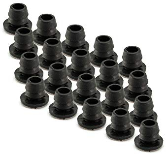 20 Stück Fahrrad Rahmen Kabel Führung Durchgangs Tüllen Schutz Stopfen Cap 6 mm schwarz