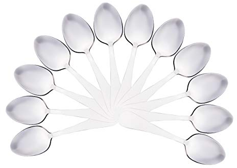 Mr. Spoon 12 Cucharas de Moka Acero INOX Colección Minimal 10,3 x 2,2 cm
